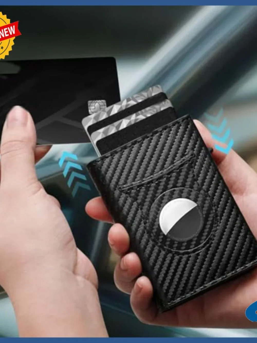 Slim Genuine Leather Bifold Wallet with RFID Blocking and Pop-Up Card Holder